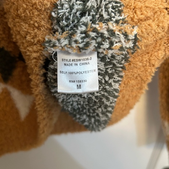 Heyson Aztec Sherpa Sweater Rust size Medium - Picture 5 of 7